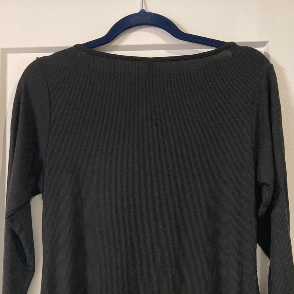 SKIMS NWT Soft, Long-Sleeve, Ribbed, Versatile Black Maxi Dress - Picture 4 of 5